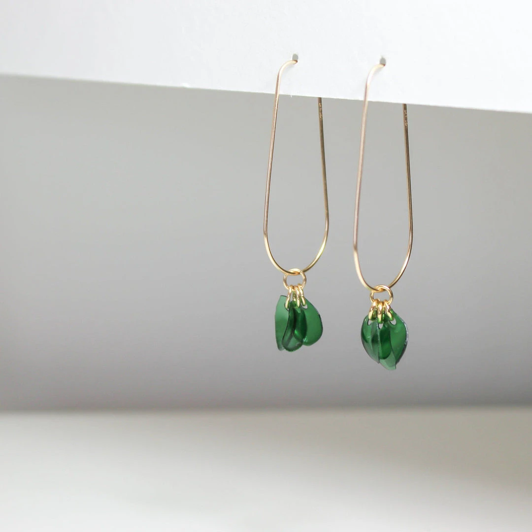 Giulia Letzi + META Jewelry Best Sellers Ginevra Upcycled Drop Earrings - Emerald Giulia Letzi + META Jewelry Best Sellers Ginevra Upcycled Drop Earrings - Emerald