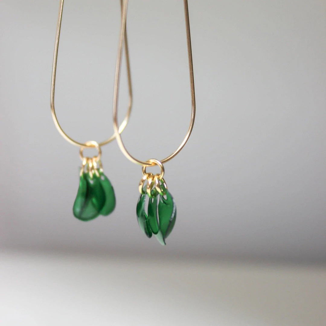 Giulia Letzi + META Jewelry Best Sellers Ginevra Upcycled Drop Earrings - Emerald Giulia Letzi + META Jewelry Best Sellers Ginevra Upcycled Drop Earrings - Emerald