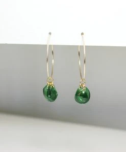 Giulia Letzi + META Jewelry Emma Upcycled Hoop Earrings - Emerald Best Sellers