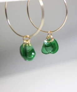 Giulia Letzi + META Jewelry Emma Upcycled Hoop Earrings - Emerald Best Sellers 6 Giulia Letzi + META Jewelry Emma Upcycled Hoop Earrings - Emerald Best Sellers