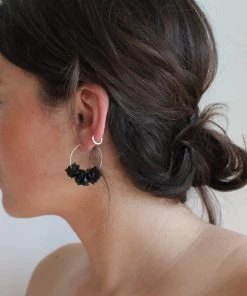 Giulia Letzi + META Jewelry Alice Upcycled Hoop Earrings - Dark Green