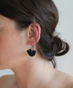 Giulia Letzi + META Jewelry Alice Upcycled Hoop Earrings - Dark Green 2 Giulia Letzi + META Jewelry Alice Upcycled Hoop Earrings - Dark Green