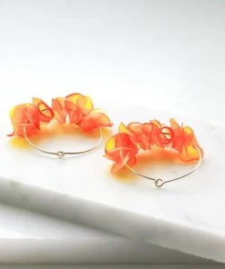 Giulia Letzi + META Jewelry Alice Upcycled Hoop Earrings - Orange