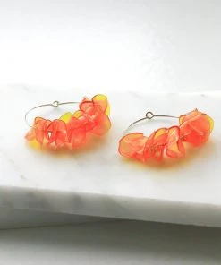 Giulia Letzi + META Jewelry Alice Upcycled Hoop Earrings - Orange