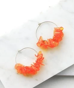 Giulia Letzi + META Jewelry Alice Upcycled Hoop Earrings - Orange