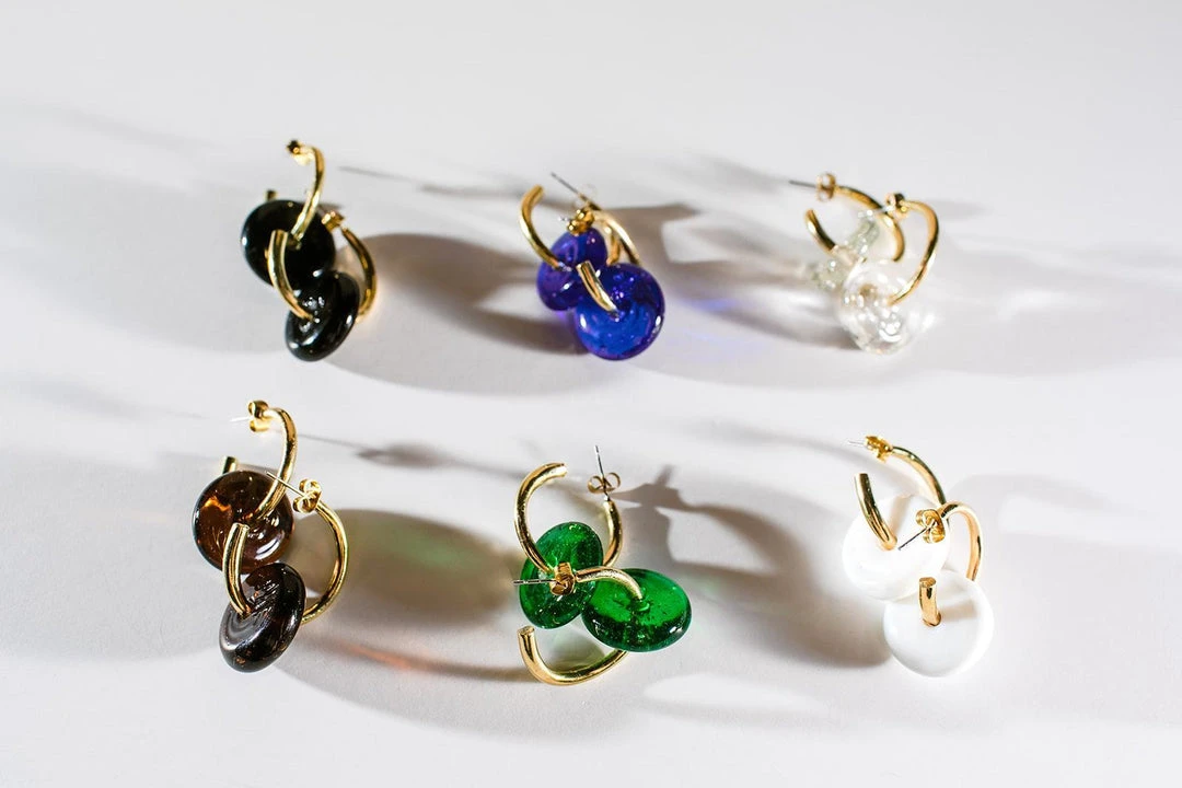 Abby Alley Handcrafted Glass Disc Earrings Abby Alley Handcrafted Glass Disc Earrings
