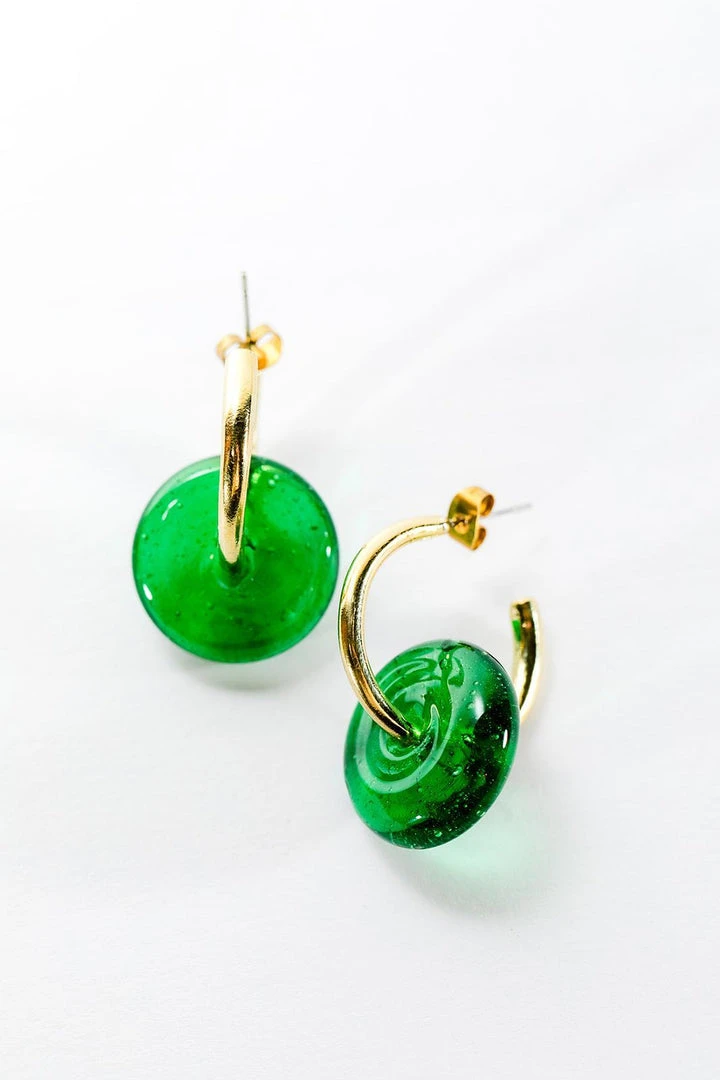 Abby Alley Handcrafted Glass Disc Earrings Abby Alley Handcrafted Glass Disc Earrings