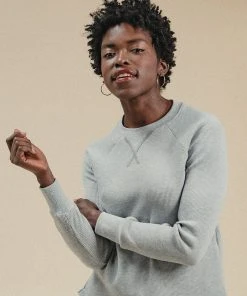 Poplinen Gloria Waffle Thermal Top - Heather Gray