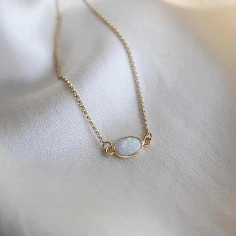 Iron Oxide Gold Flashy Opal Choker Iron Oxide Gold Flashy Opal Choker