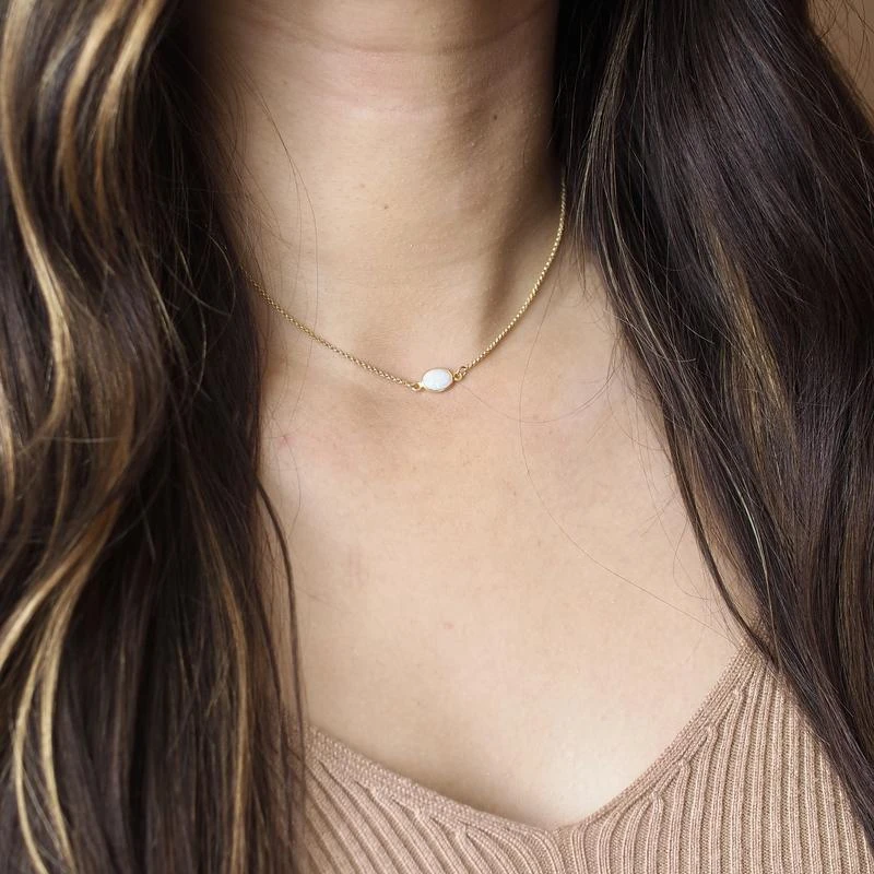 Iron Oxide Gold Flashy Opal Choker Iron Oxide Gold Flashy Opal Choker