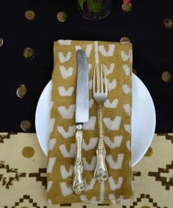 Ichcha Golden Bird Napkin Set Kitchen + Dining 1 Ichcha Golden Bird Napkin Set Kitchen + Dining