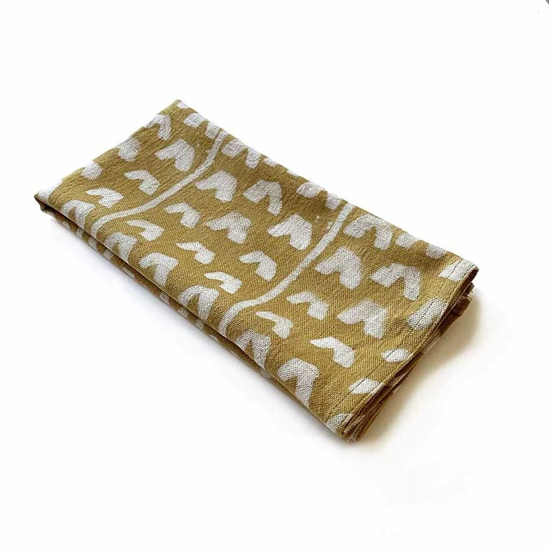 Ichcha Golden Bird Napkin Set Kitchen + Dining Ichcha Golden Bird Napkin Set Kitchen + Dining