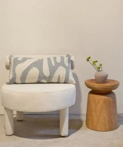 Kiliim Gray Scribbles Wool Throw Pillow Cover New Arrivals