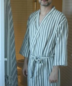 Anatolico Home Goods Gray Unisex Turkish Robe