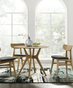 Greenington Furniture Cassia Dining Chair Set - Caramelized With Leather Seat