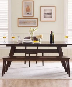 Greenington Currant Long Bench - Black Walnut