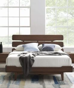 Greenington Currant Platform Bed - Oiled Walnut Furniture