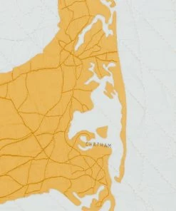 Haptic Lab Cape Cod Map Throw Quilt