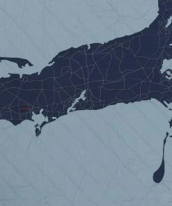 Haptic Lab Cape Cod Map Throw Quilt