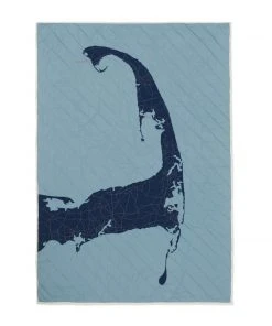 Haptic Lab Cape Cod Map Throw Quilt