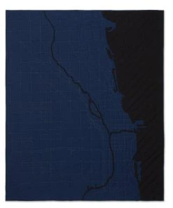 Haptic Lab Home Goods Chicago Map Throw Quilt