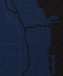 Haptic Lab Home Goods Chicago Map Throw Quilt