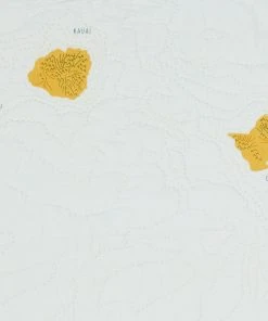 Haptic Lab Hawaii Map Throw Quilt