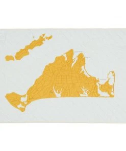 Haptic Lab Martha's Vineyard Map Throw Quilt Home Goods