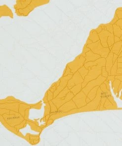 Haptic Lab Martha's Vineyard Map Throw Quilt Home Goods