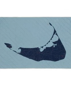 Haptic Lab Nantucket Map Throw Quilt
