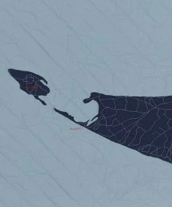 Haptic Lab Nantucket Map Throw Quilt