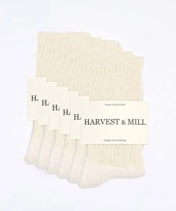 Harvest & Mill Women's 6 Pack Crew Socks
