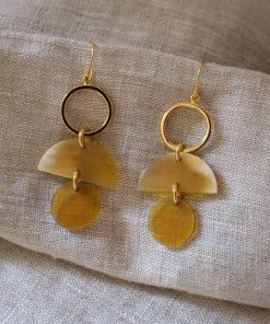 Hathorway Jewelry Mỹ Sơn Moon Horn Dangle Earrings 3 Hathorway Jewelry Mỹ Sơn Moon Horn Dangle Earrings