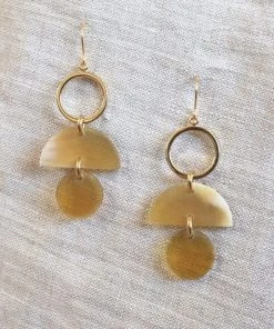 Hathorway Jewelry Mỹ Sơn Moon Horn Dangle Earrings