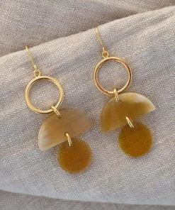 Hathorway Jewelry Mỹ Sơn Moon Horn Dangle Earrings 2 Hathorway Jewelry Mỹ Sơn Moon Horn Dangle Earrings