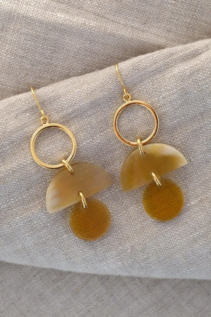 Hathorway Jewelry Mỹ Sơn Moon Horn Dangle Earrings Hathorway Jewelry Mỹ Sơn Moon Horn Dangle Earrings