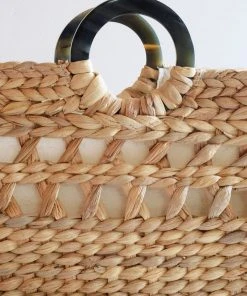 Hathorway Phu Quoc Horn Handle Water Hyacinth Tote Bag Accessories
