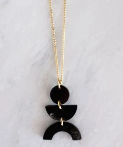 Hathorway BIPOC Owned Vui Mung Geometrical Buffalo Horn Pendant Necklace 3 Hathorway BIPOC Owned Vui Mung Geometrical Buffalo Horn Pendant Necklace