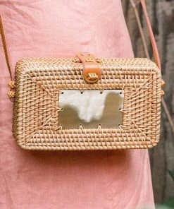 Hathorway Xo Dang Rectangular Horn And Rattan Handbag Accessories