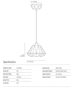 Ameico Lighting Hatton 1 Pendant Light