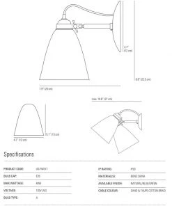 Ameico Hector Medium Dome Wall Light 5 Ameico Hector Medium Dome Wall Light