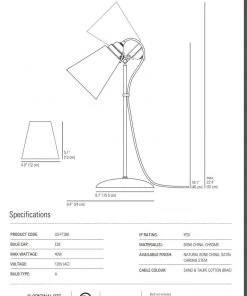Ameico Hector Medium Pleat Table Lamp
