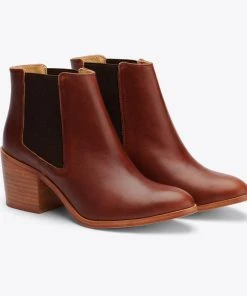 Nisolo Heeled Chelsea Boot - Brandy Shoes