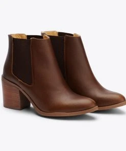 Nisolo Shoes Heeled Chelsea Boot - Chocolate