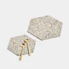 Slash Objects Hex Recycled Rubber Trivet Set - Sand