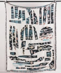 K-apostrophe Hieroglyph Upcycled Throw Blanket