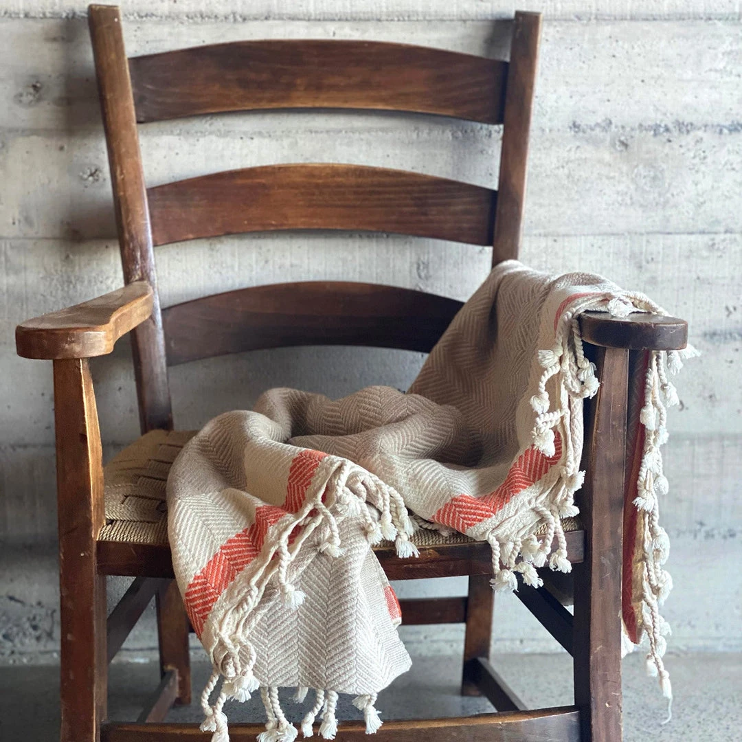 Hilana: Upcycled Cotton Pipa Upcycled Throw Blanket Hilana: Upcycled Cotton Pipa Upcycled Throw Blanket