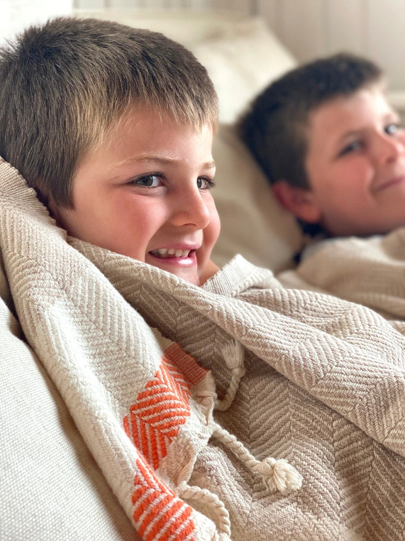 Hilana: Upcycled Cotton Pipa Upcycled Throw Blanket Hilana: Upcycled Cotton Pipa Upcycled Throw Blanket