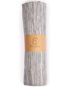 Hilana: Upcycled Cotton Home Goods Yalova Upcycled Marbled Turkish Towel / Blanket - Black