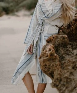 Home & Loft Hudson Unisex Long Turkish Robe - Royal Blue